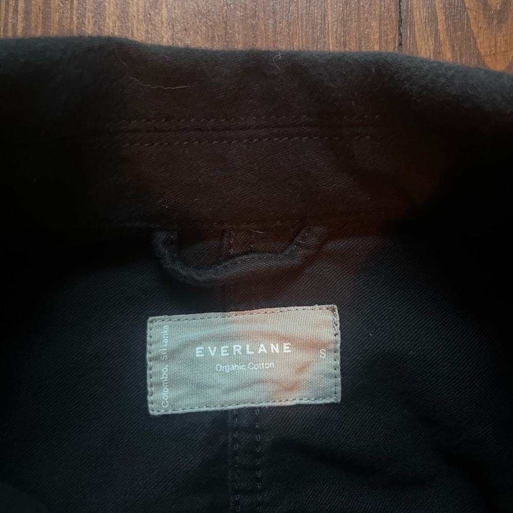 Everlane Classic Black Organic Cotton chore coat